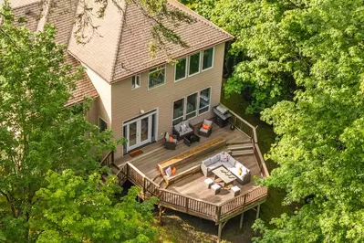 Relax on the massive deck.
