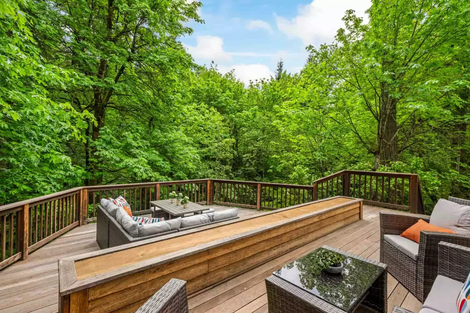 The trees around Greenbrooke provides much privacy.