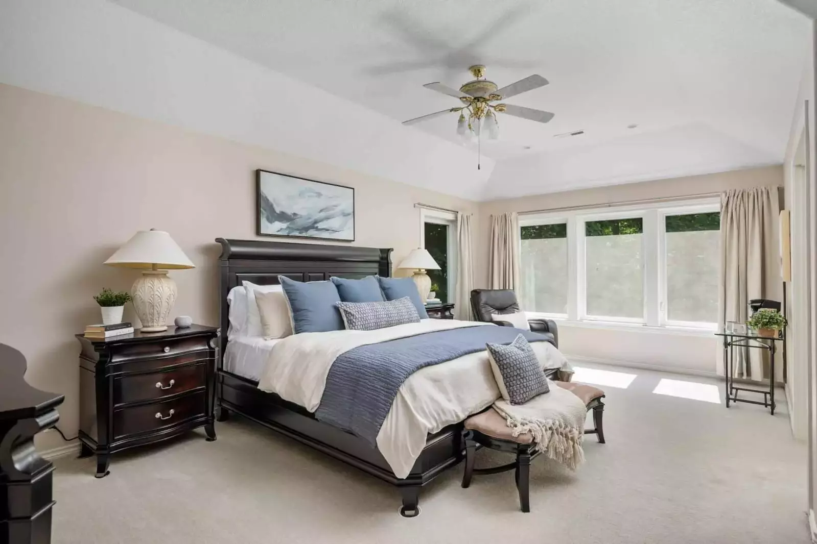 This bedroom has so much space!