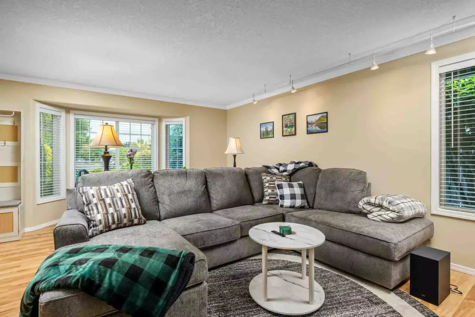 The couch is large and very comfy.