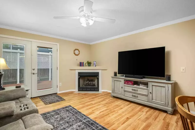 Enjoy the smart tv while relaxing in front of a warm fire.