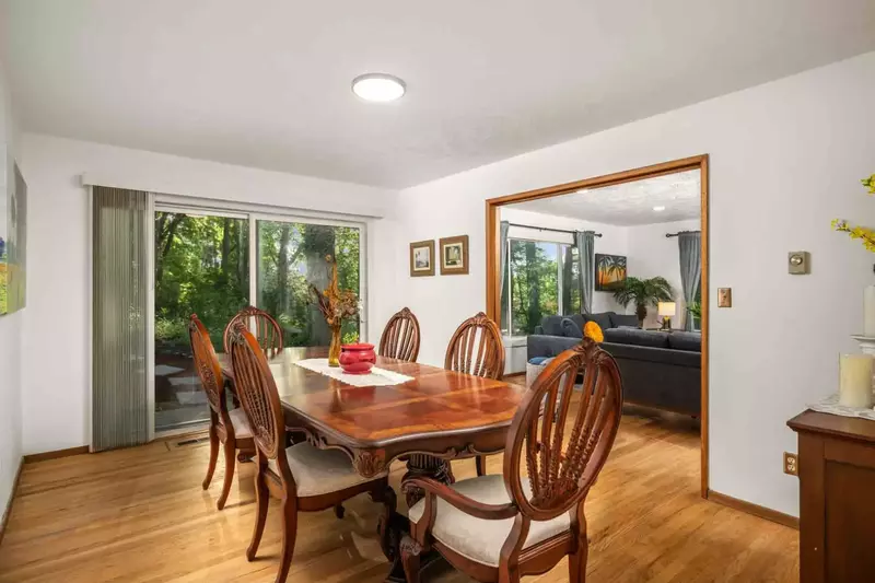 Enjoy the serene view from the dining room.