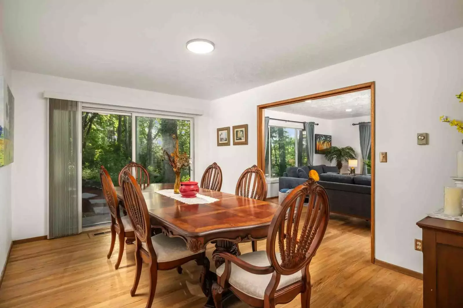 Enjoy the serene view from the dining room.