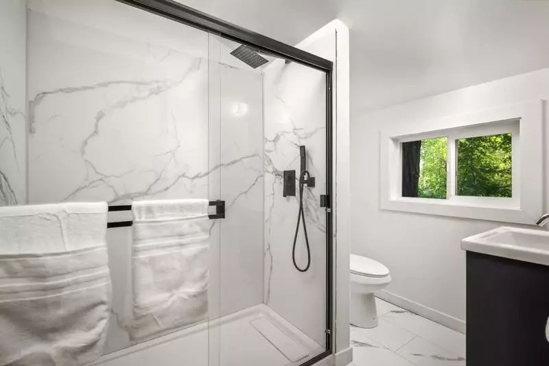 The bathrooms are luxurious and built with care.