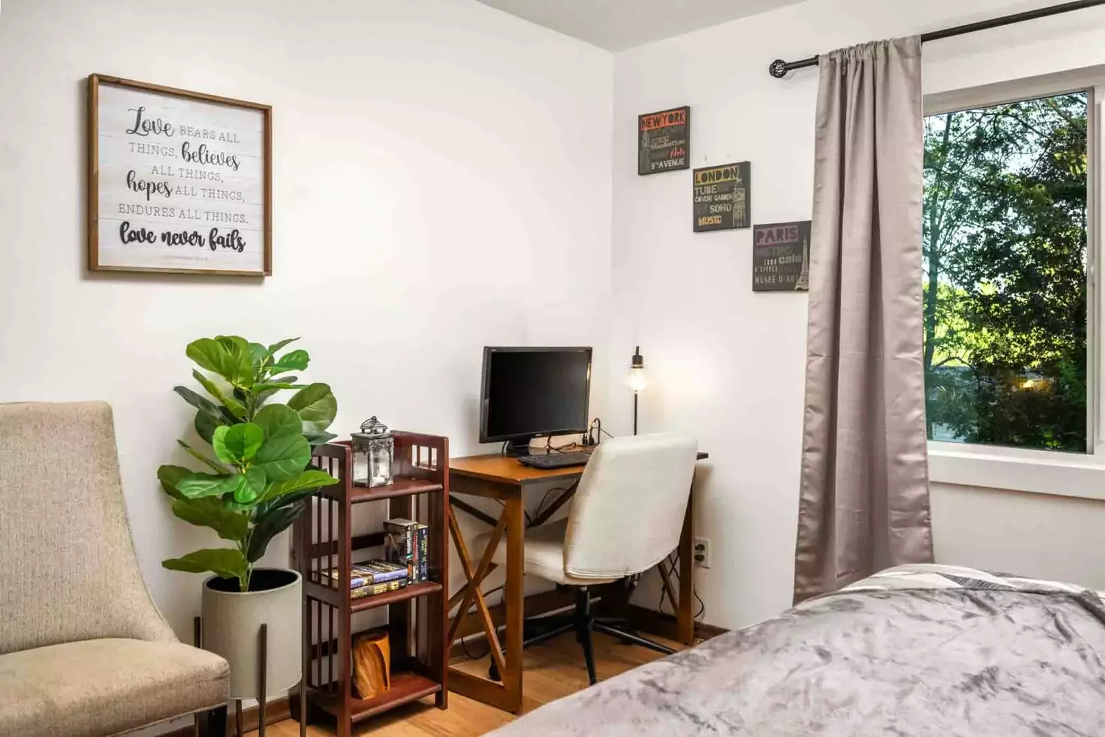 The office also features a monitor.