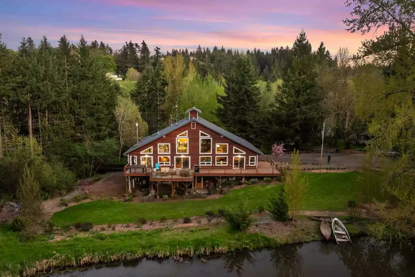 Watch the lake from the deck on a perfect evening.