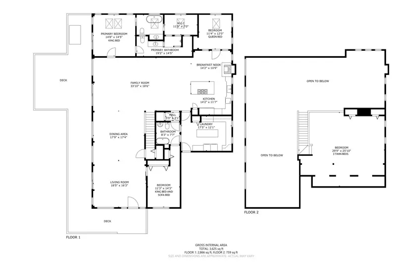 A detailed floor plan of this rental.