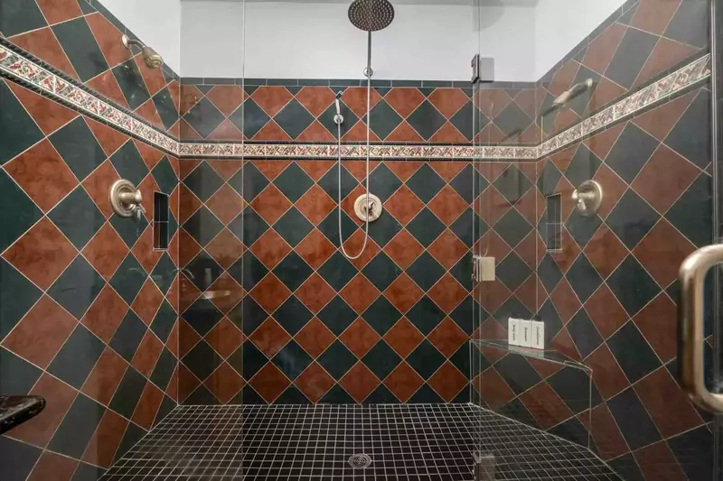 The shower is large, state of the art, and incredibly luxurious. Practically a spa!