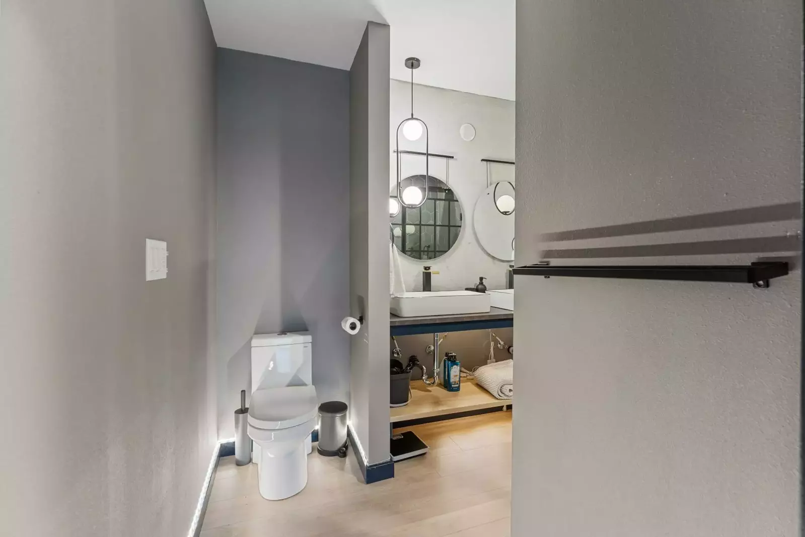 The bathrooms are luxurious and built with care.