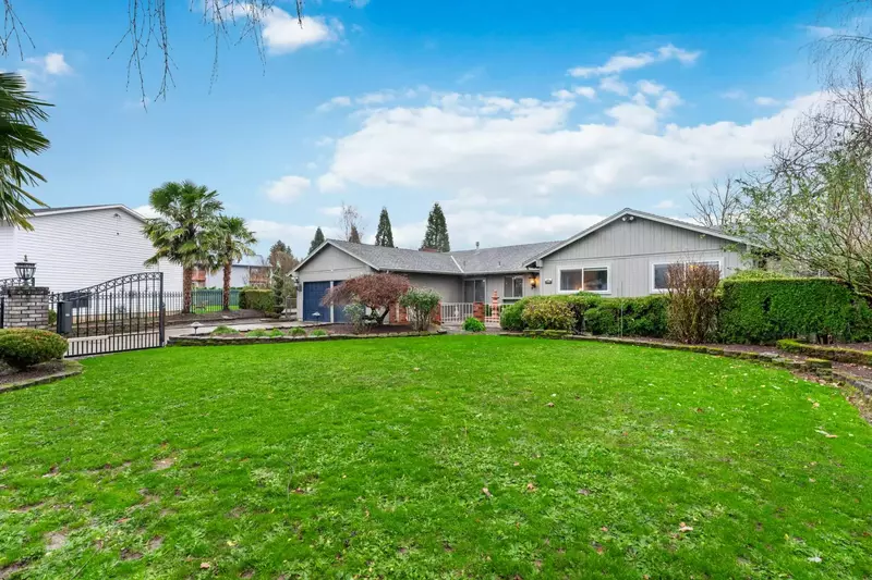 The expansive yard is an ideal place to host a picnic, exercise, or play a game.