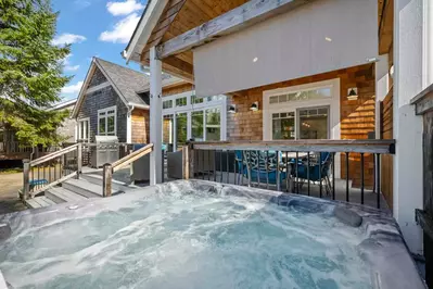 The hot tub is a favorite amenity perfect during warm summers and chilly winters.