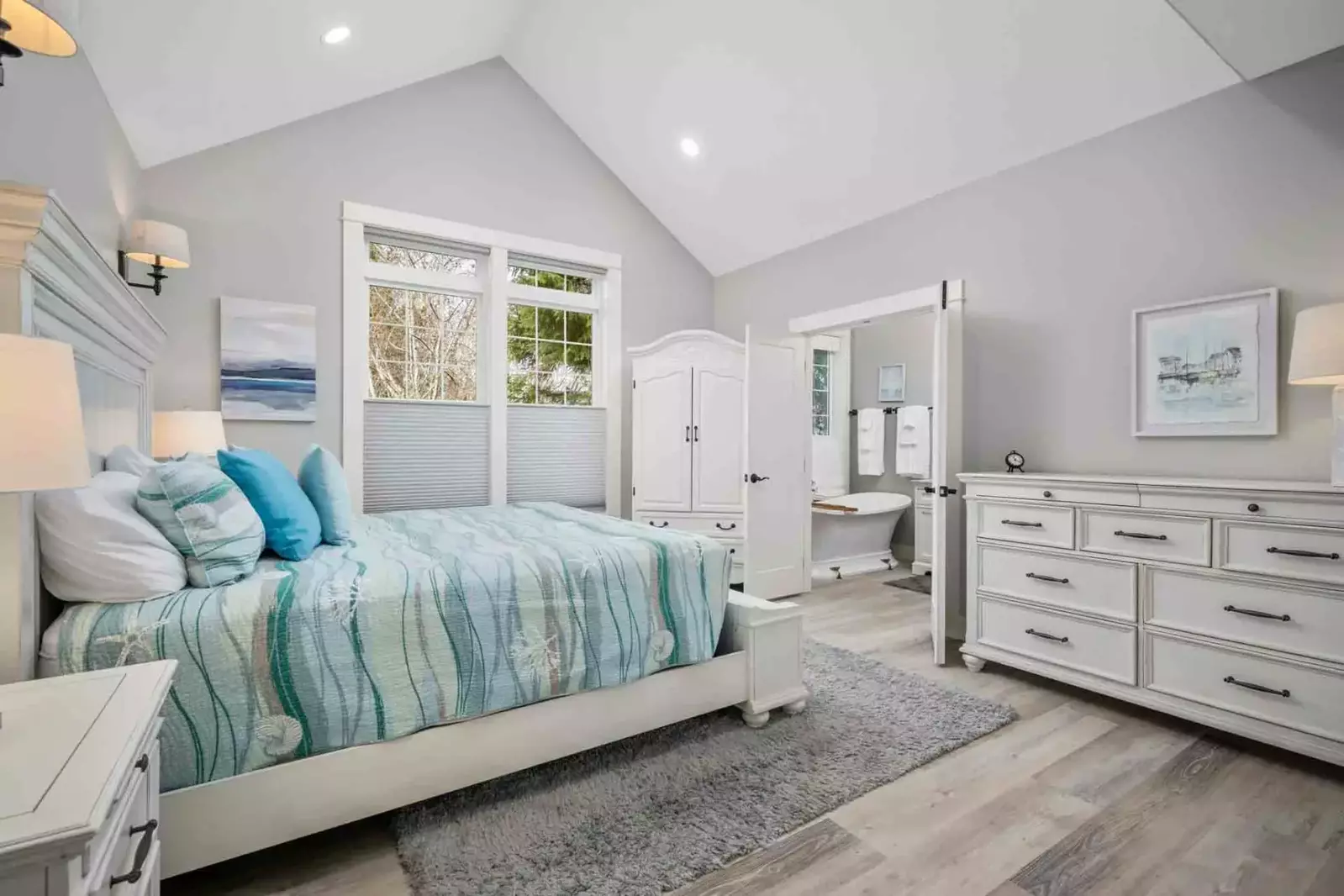 All the beds are updated and incredibly comfortable. Another feature that makes this rental so relaxing!