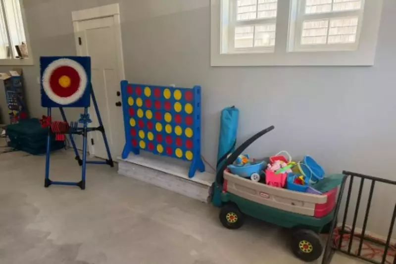 Games in garage for the kiddos!