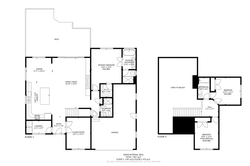 A detailed floor plan of The Nedonna Nest.