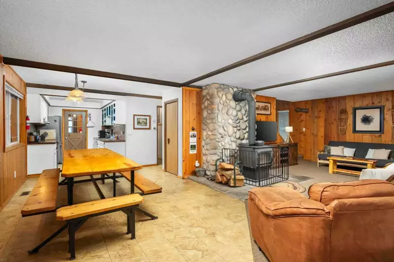 Get cozy around the fireplace after a day on the slopes.