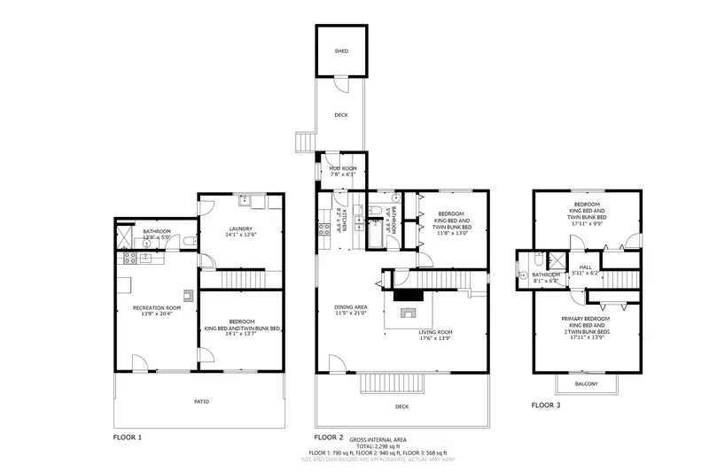 A detailed floor plan of this rental.