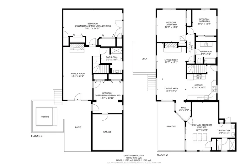 A detailed floor plan of this rental.