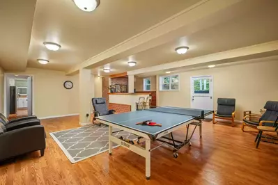 With multiple large indoor spaces, there’s ample room to spread out or come together for shared meals, games, and conversations.