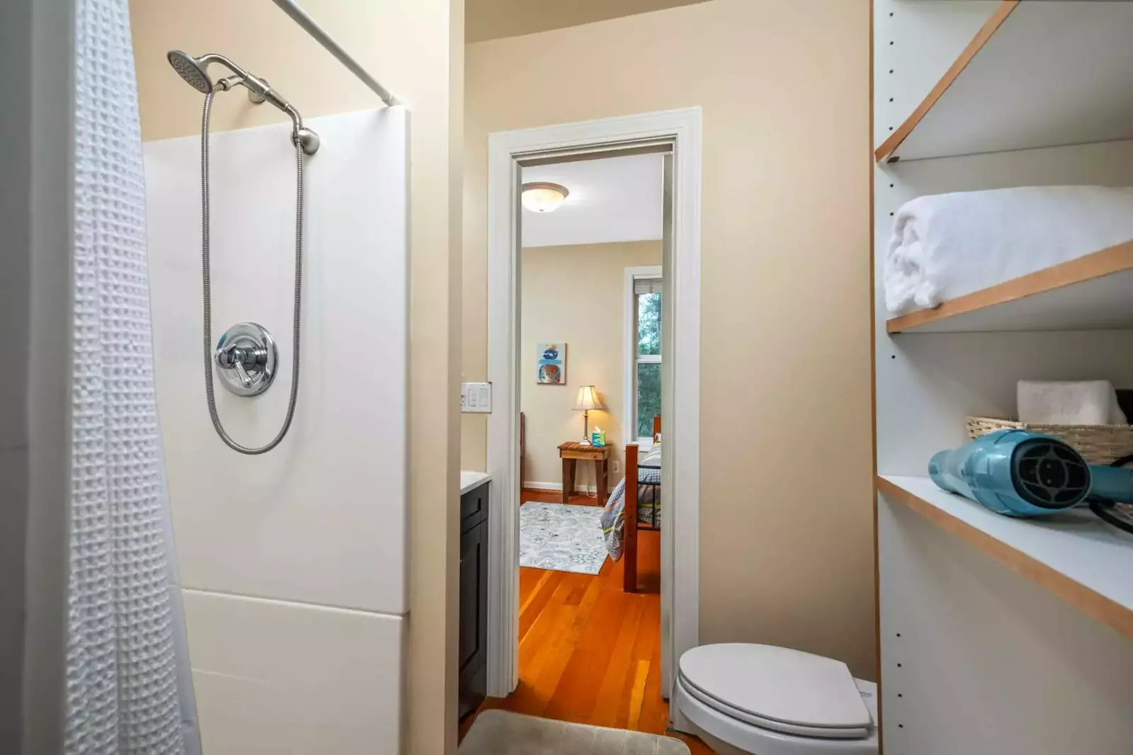 The showers are spacious, up to date, and have excellent water pressure.