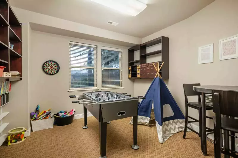 Play foosball, darts, and other games in the game room.
