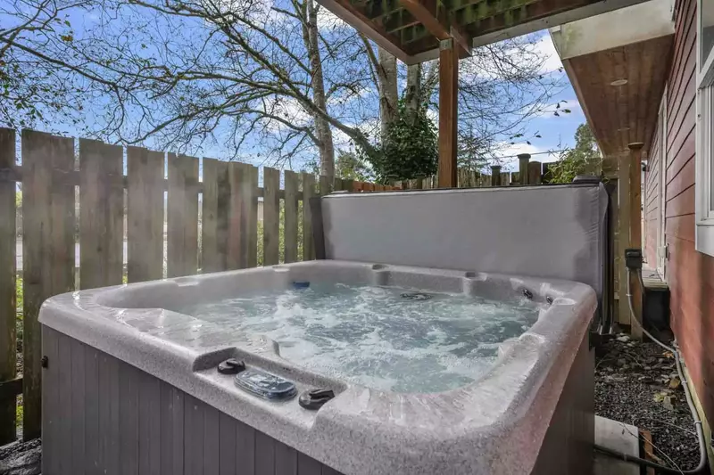 The hot tub is a favorite amenity perfect during warm summers and chilly winters.
