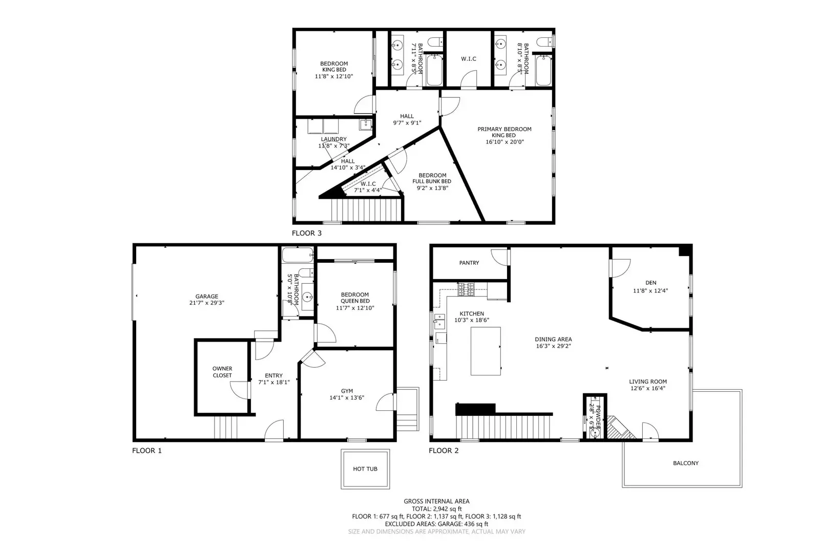 With this rentals large size every member of your group can have their own space.