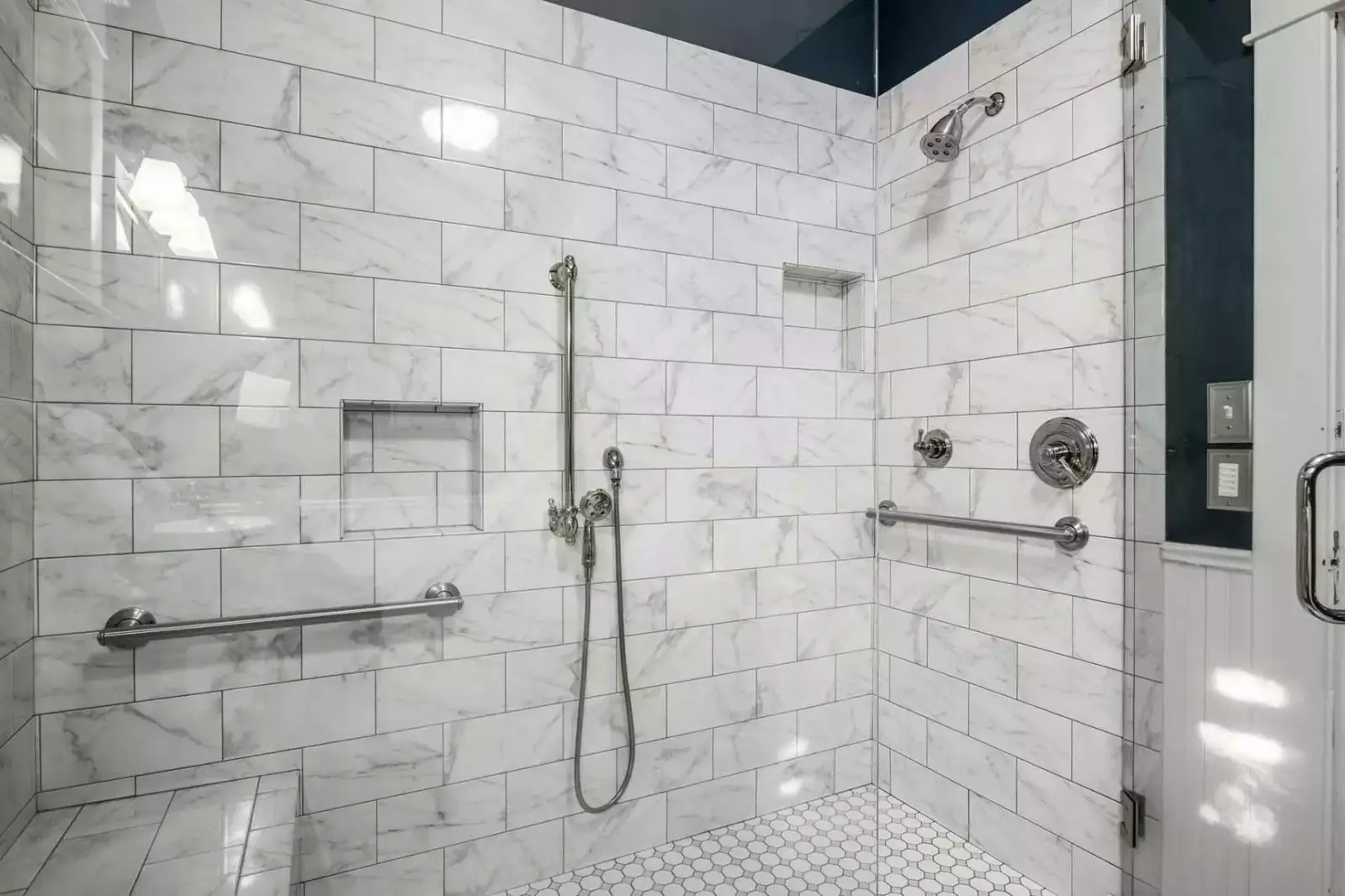The showers are spacious, up to date, and have excellent water pressure.