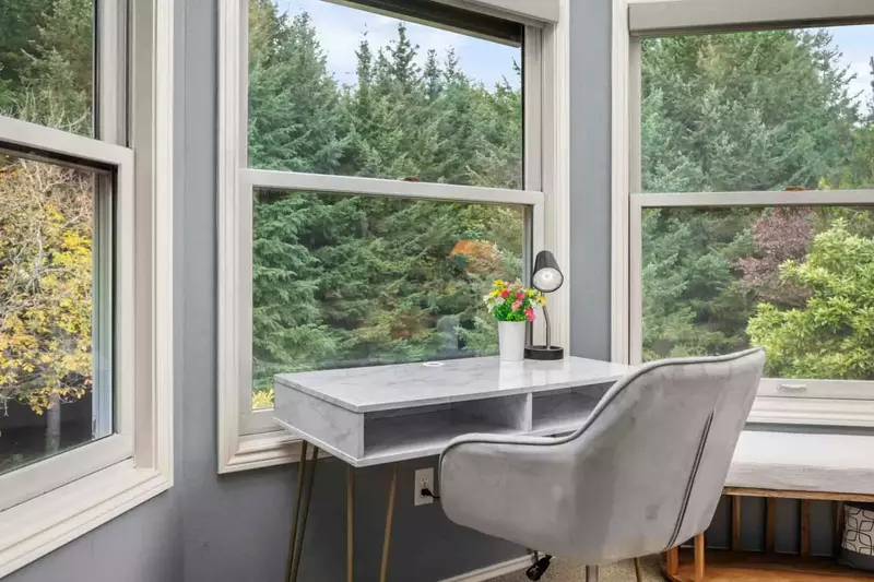 Work from home from the desk and you can extend your stay at this rental!