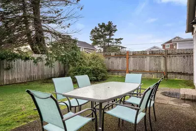 After a day of exploring the beach or nearby attractions, relax in the inviting outdoor spaces.