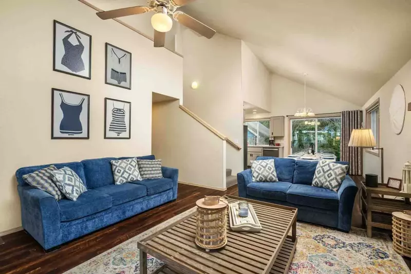 After a nice day walking on the beach and exploring downtown relax on the couches.