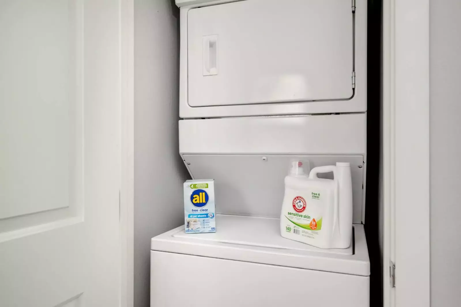 Up to date laundry machines are provided for guests at Bridge City Casita.