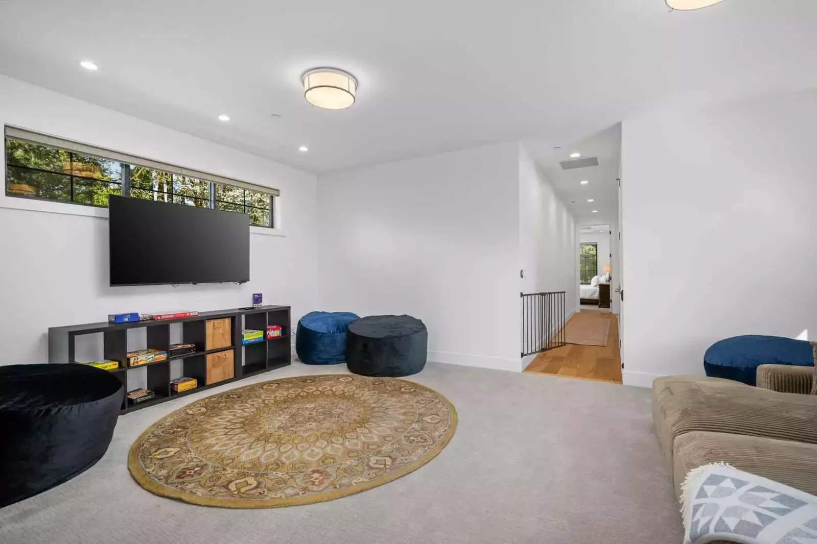 Watch a fun movie on the tv and play one of this rentals collection of games.