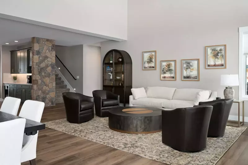 This living room is incredibly comfortable and a lovely place to recharge.