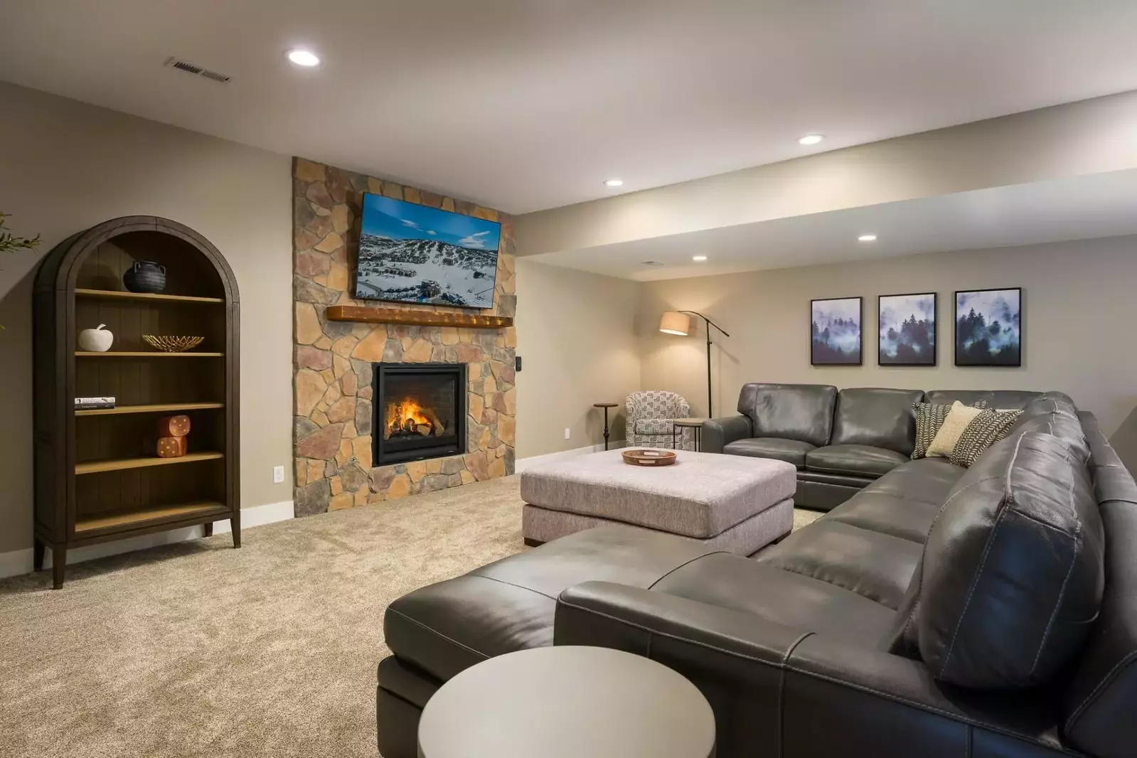 The lounge has another fireplace, and is incredibly cozy.