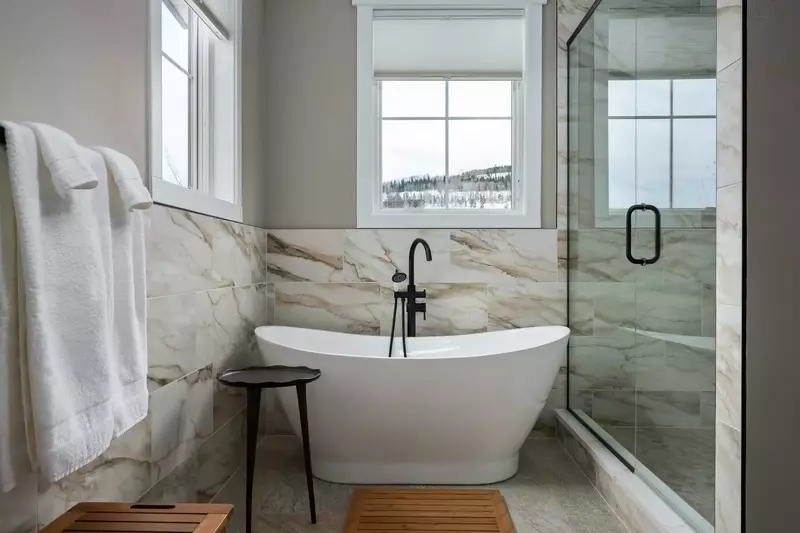 The bathtub is an excellent place to recharge after a day of winter fun!