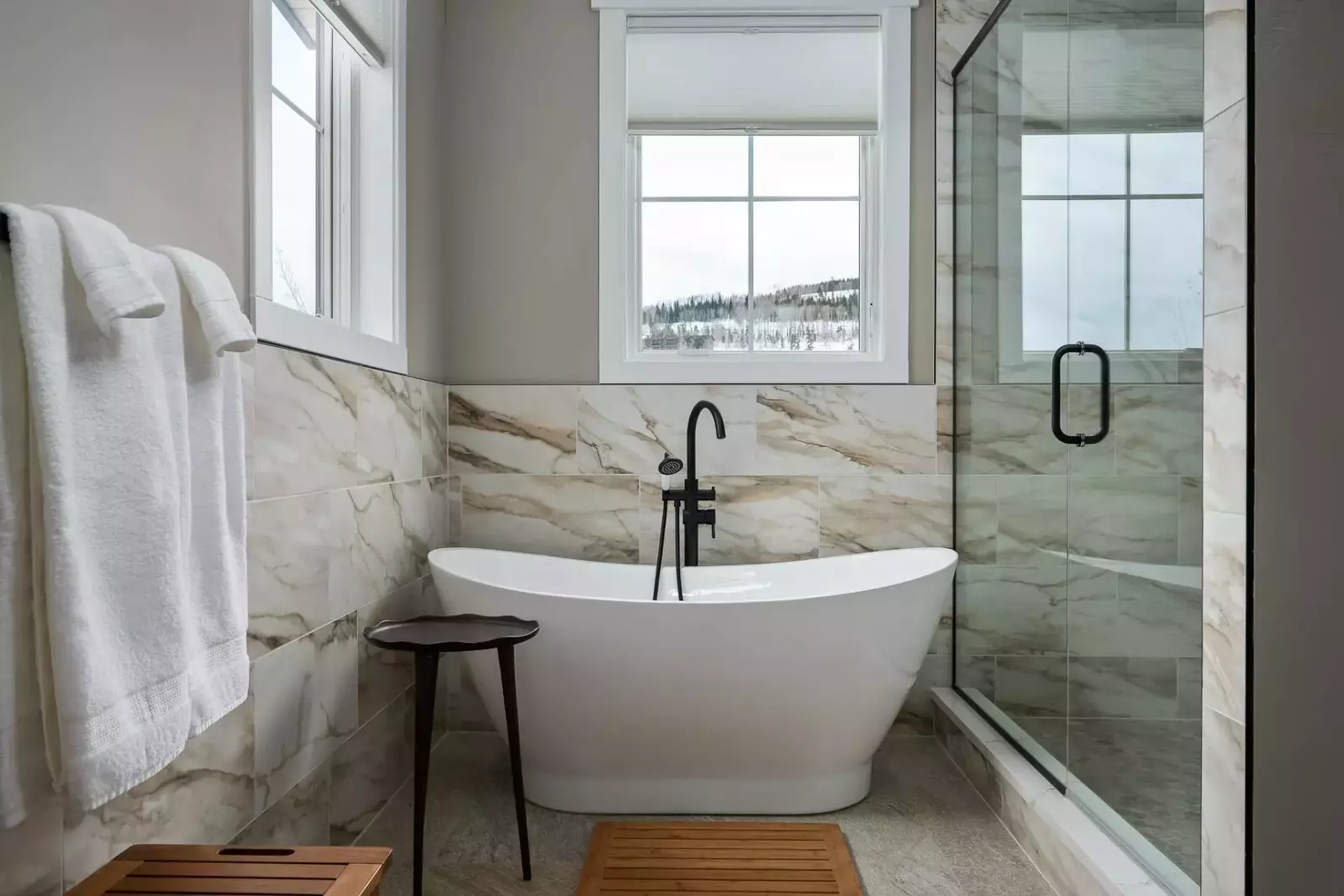 The bathtub is an excellent place to recharge after a day of winter fun!