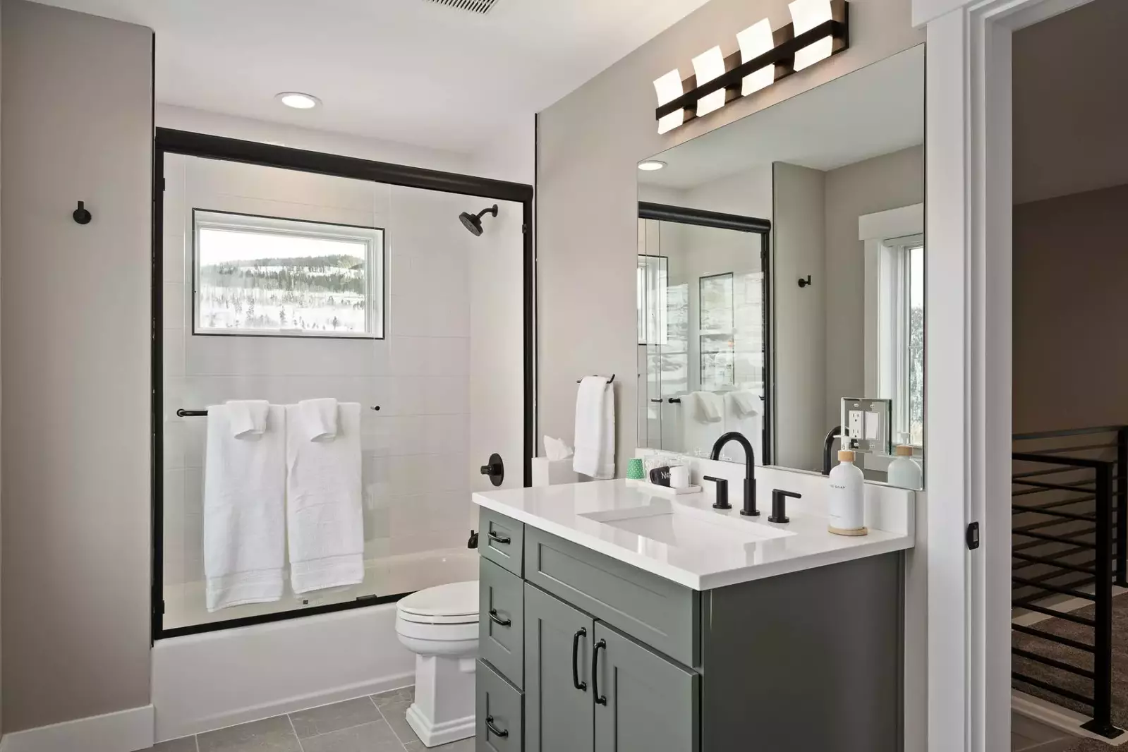 The bathrooms are luxurious and built with care.