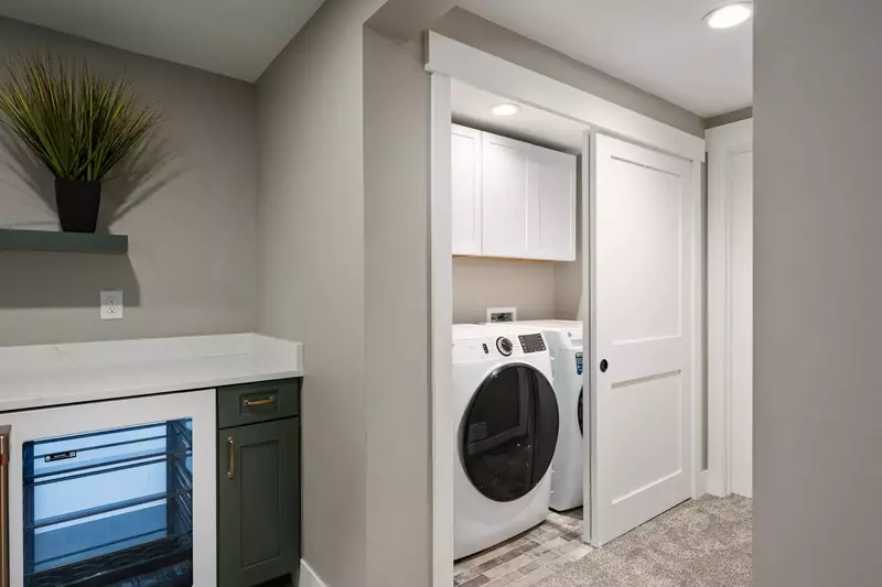This rental has an up to date washing machine and dryer for guest use.