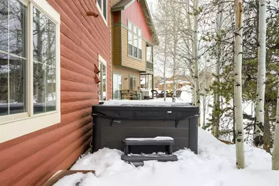 The hot tub is an excellent place to warm up during a chilly winter.