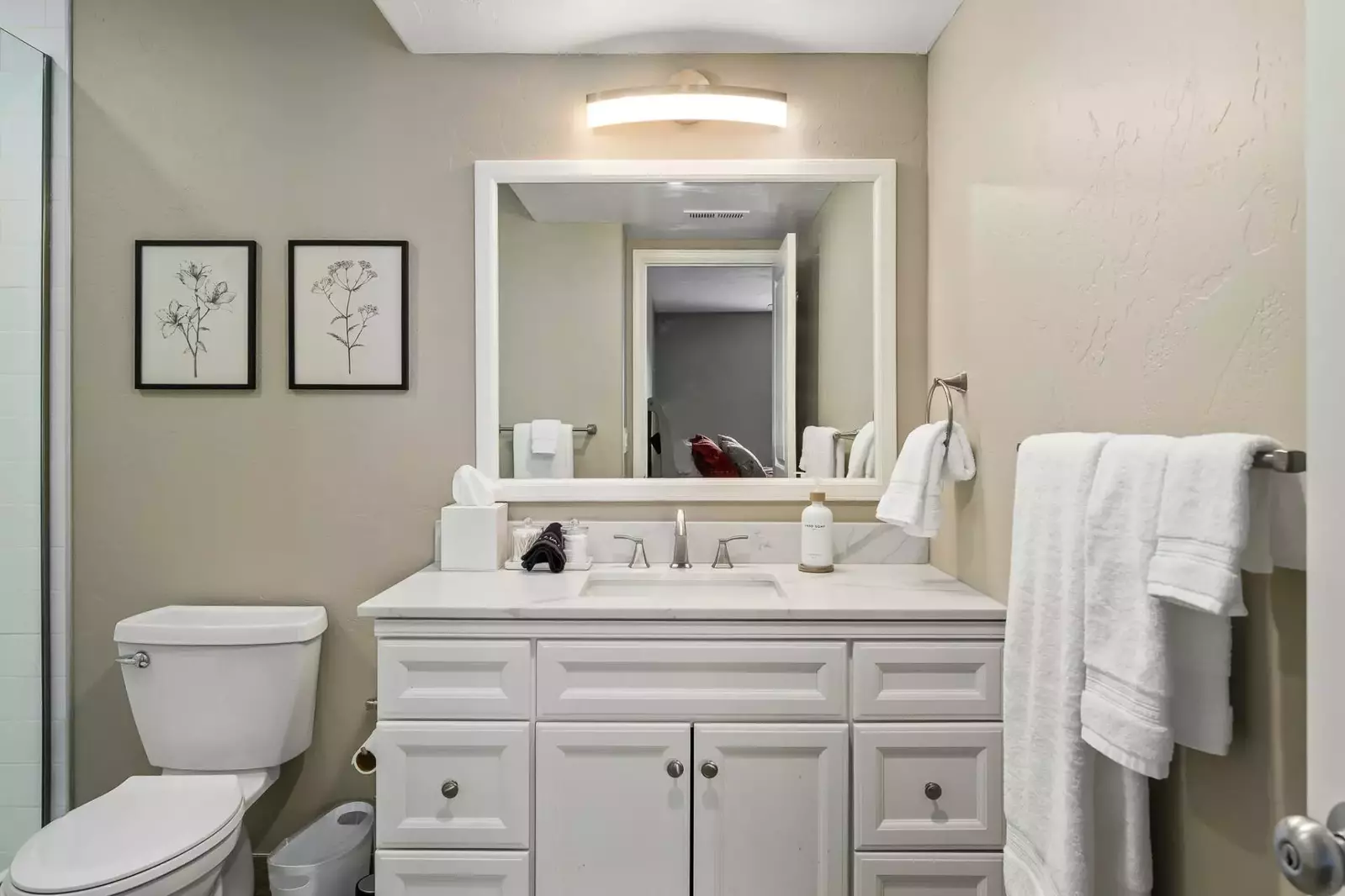 The bathrooms are luxurious and built with care.