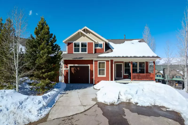 The driveway and road are plowed during winter.