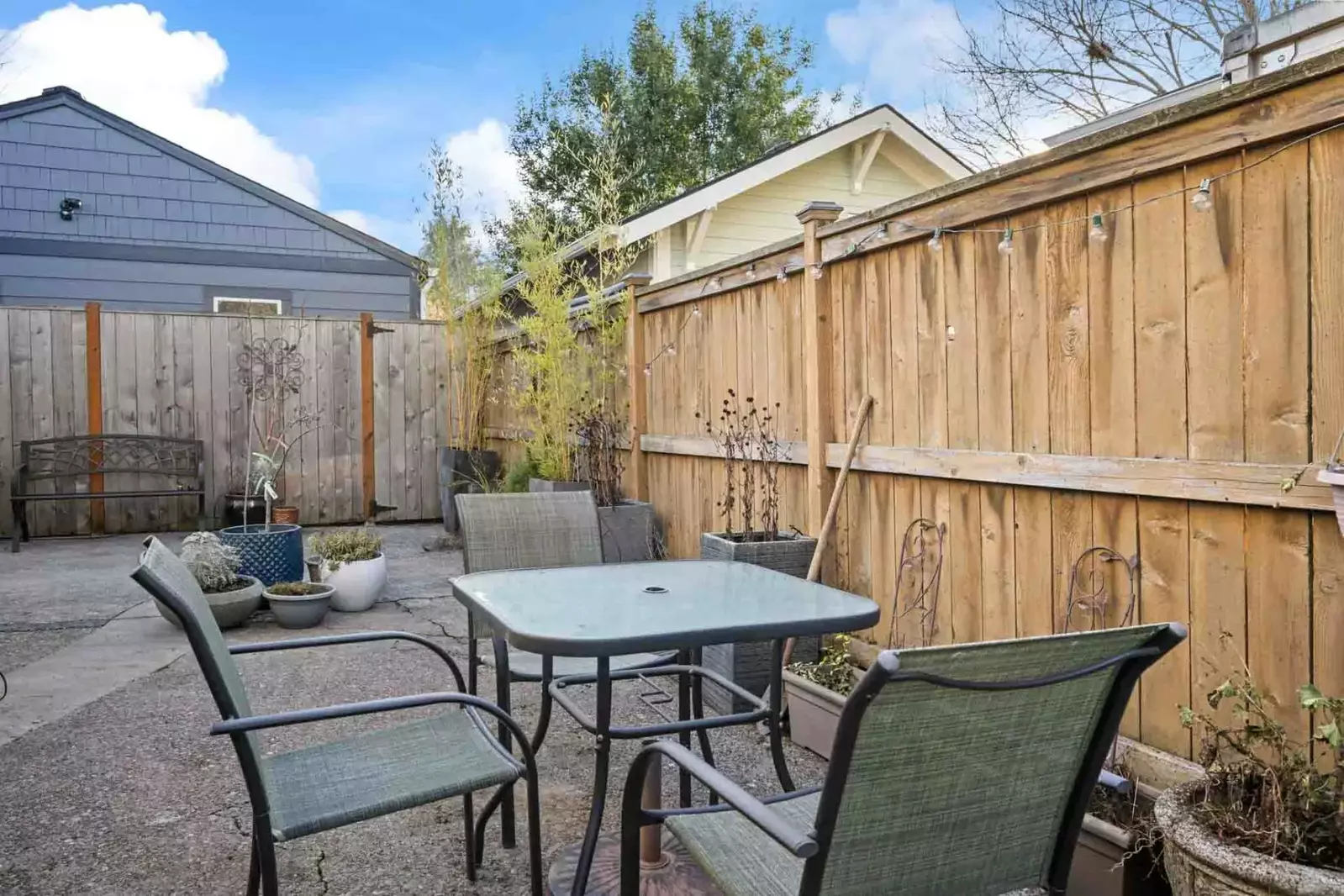 Enjoy hanging out in the patio area.