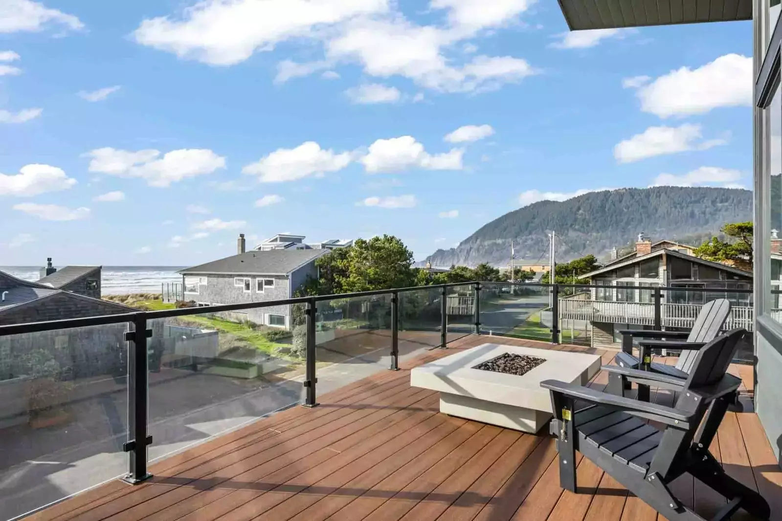 The fire table makes the deck even more inviting.