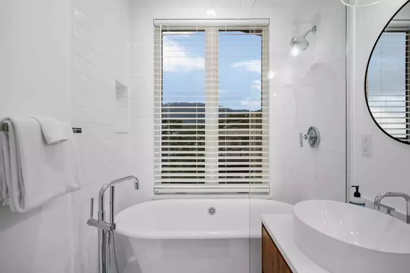 The bathrooms are luxurious and built with care.