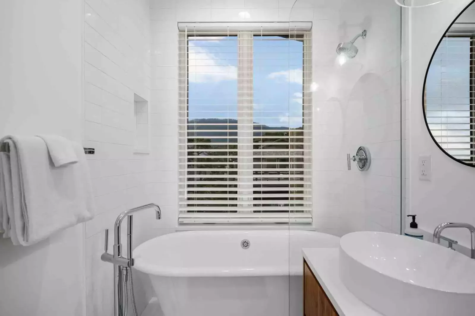 The bathrooms are luxurious and built with care.