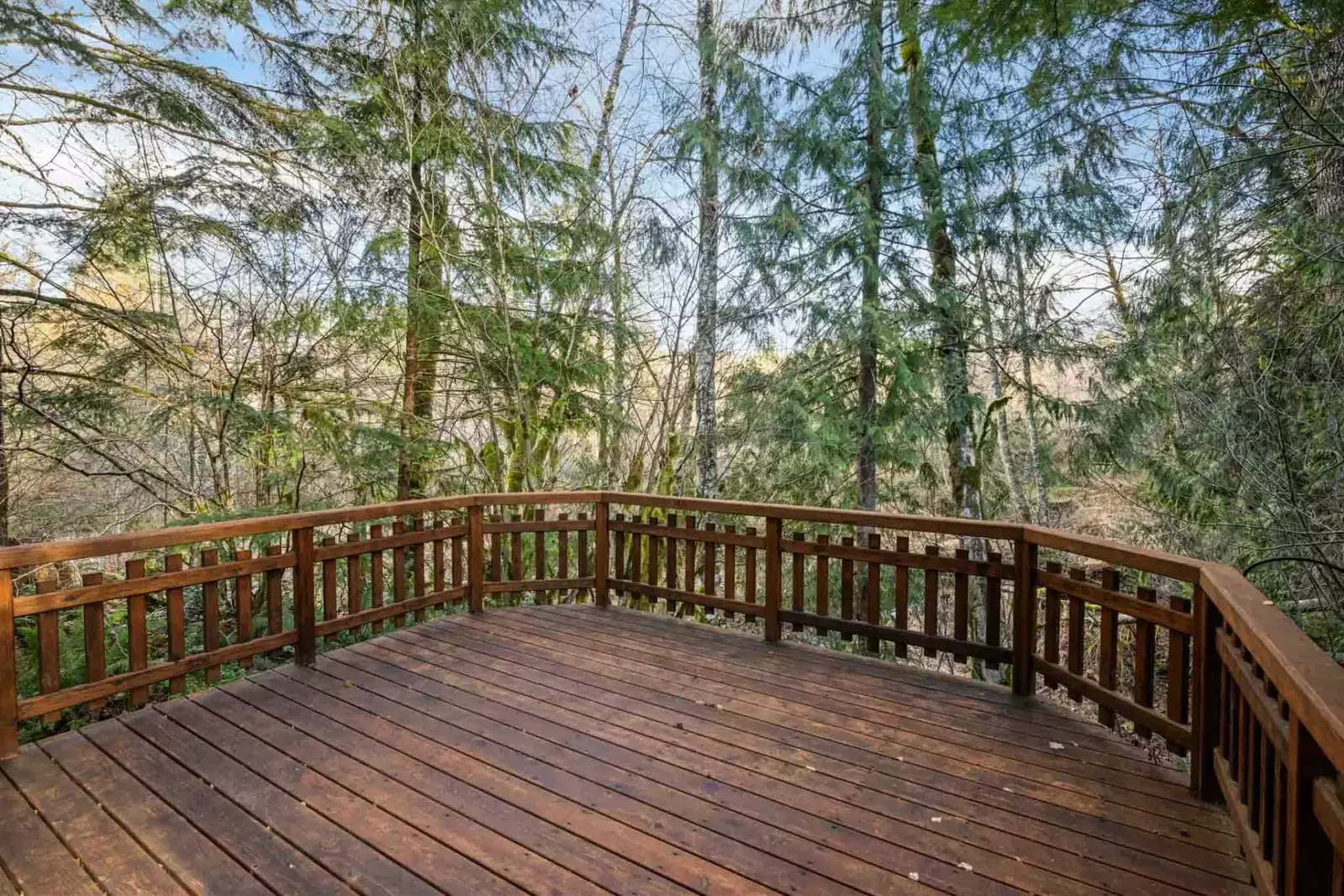 Enjoy fresh mountain air as you relax on the porch.