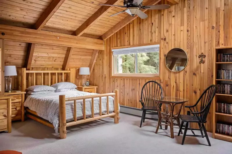 Enjoy watching a movie from Crystal Creek Cabin's library or bring your own favorites from home!