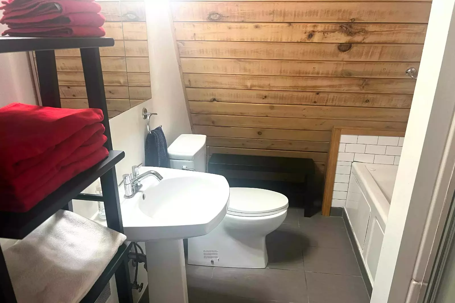 The bathrooms are luxurious and built with care.