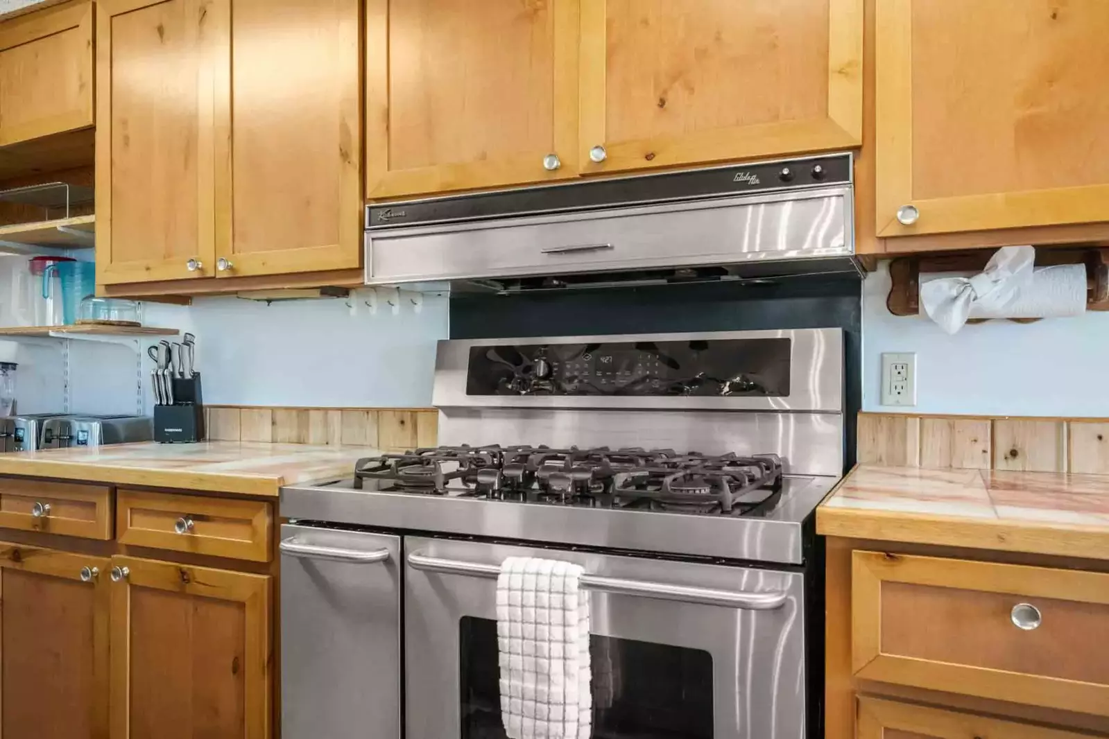 The kitchen is spacious and efficient. A perfect place to prepare a family meal.