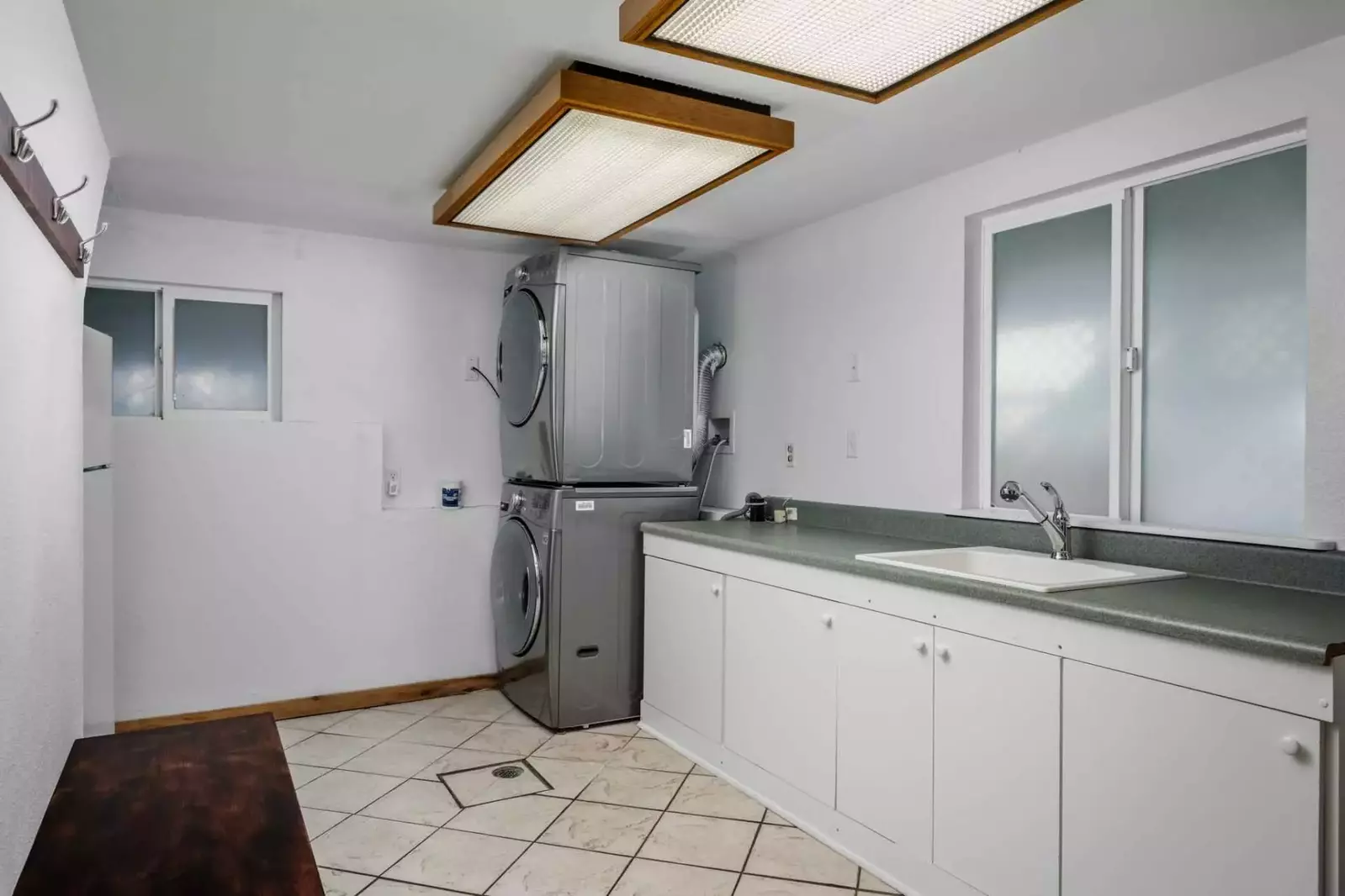 This rental has an up to date washing machine and dryer for guest use.